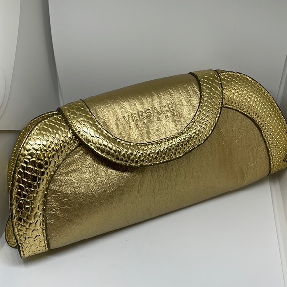 Versace Handbags - Versace Parfume Gold Makeup Cosmetic Bag